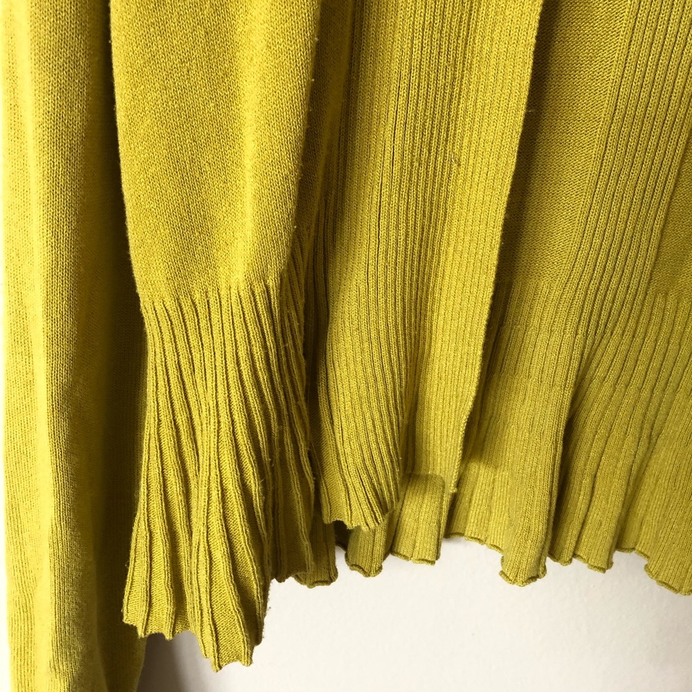 Anthropologie Chartreuse Cardigan Sweater - Picture 4 of 6
